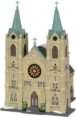 Department 56 Department 56 Christmas in The City Village St. Thomas Cathedral Lit Building, 11.02 Inch, Multicolor - DimpzBazaar.com