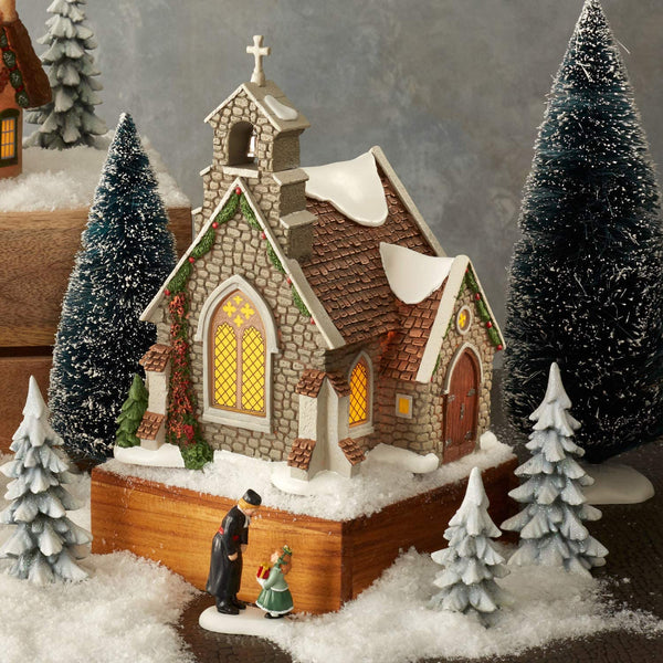 Department 56 Department 56 Dickens Village Isle of Wight Chapel Lit Building and Accessories, 8.25", Multicolor - DimpzBazaar.com