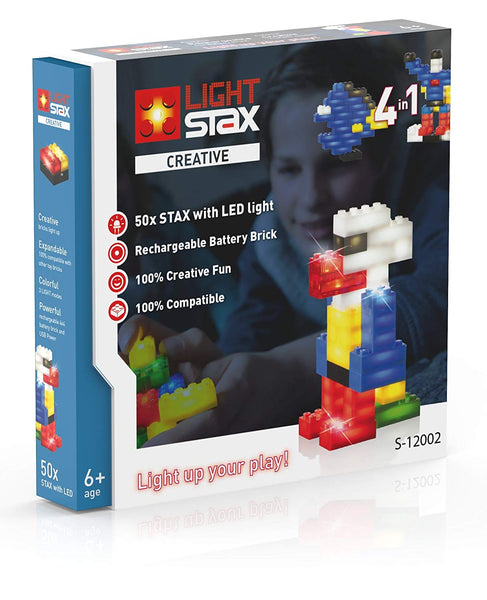Light Stax Light Stax Illuminated Building Blocks - 50-Piece Creative Set - DimpzBazaar.com