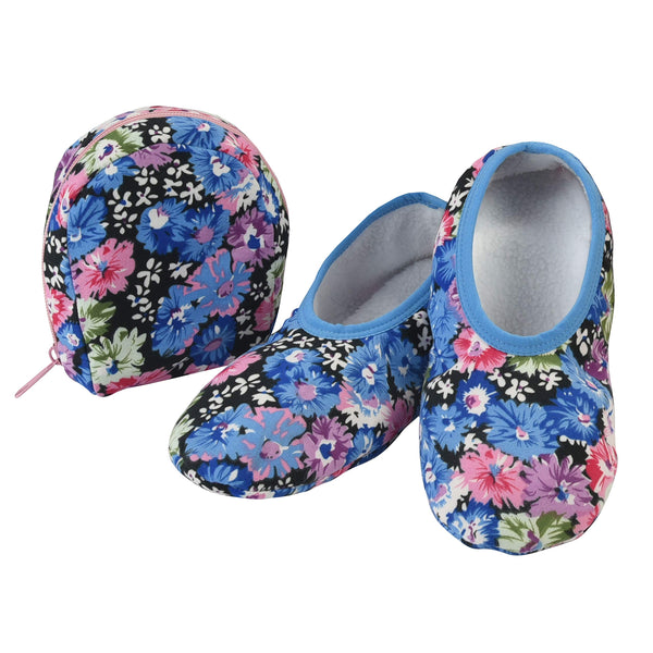 Snoozies Snoozies Skinnies & Travel Pouch | Purse Slippers for Women | Travel Flats with Pouch | Womens Slippers On The Go - DimpzBazaar.com