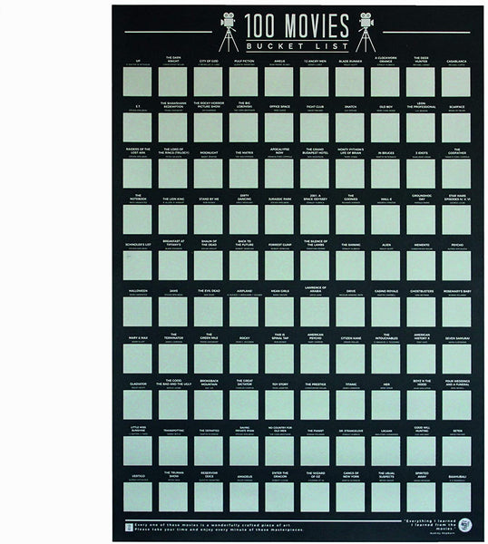 Gift Republic Gift Republic 100 Movies Bucket List Poster - DimpzBazaar.com