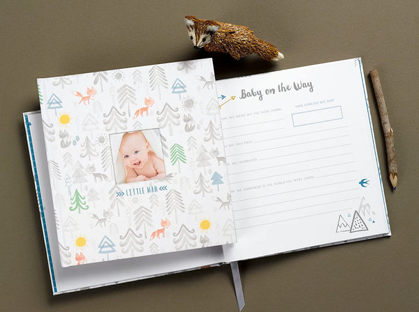 C.R. Gibson C.R. Gibson Little Man Perfect-Bound Memory Book for Newborn and Baby Boys, 9.5" x 10" - DimpzBazaar.com