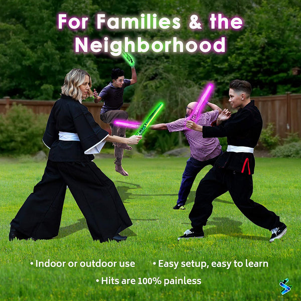 Starlux Games Starlux Games Glow Battle: A Ninja Game with Glow-in-The-Dark Foam Swords - DimpzBazaar.com