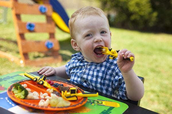 Constructive Eating Constructive Eating - Construction Utensil Set with Construction Plate - DimpzBazaar.com