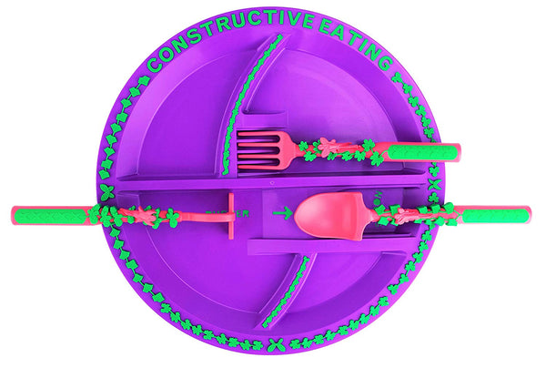 Constructive Eating Constructive Eating - Garden Fairy Utensil Set with Garden Plate - DimpzBazaar.com
