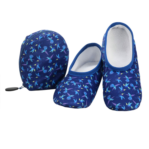 Snoozies Snoozies Skinnies & Travel Pouch | Purse Slippers for Women | Travel Flats with Pouch | Womens Slippers On The Go - DimpzBazaar.com