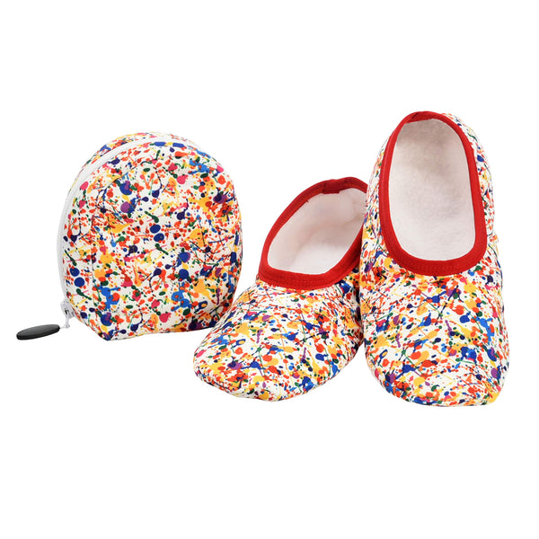 Snoozies Snoozies Skinnies & Travel Pouch | Purse Slippers for Women | Travel Flats with Pouch | Womens Slippers On The Go - DimpzBazaar.com