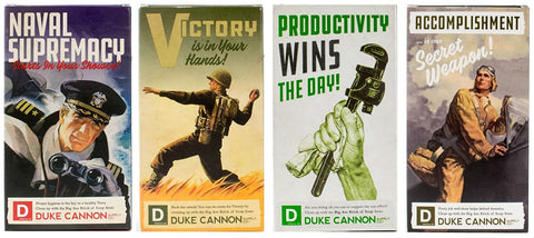 Duke Cannon Duke Cannon WWII Era Collection of Men's Big Brick of Soap: Accomplishment, Victory, Naval Supremacy, and Productivity - DimpzBazaar.com