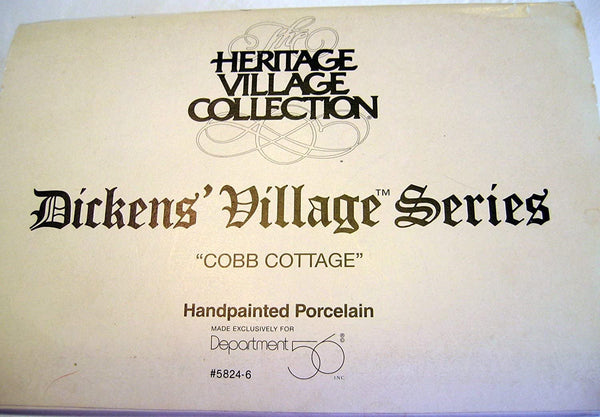 Department 56 Heritage Village Collection; Dicken's Village Series: "Cobb Cottage" #5824-6 by Department 56 - DimpzBazaar.com