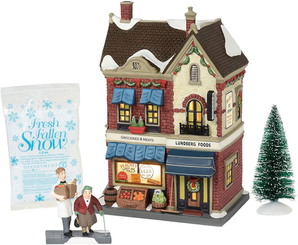 Department 56 Department 56 Christmas in The City Village Lundberg Foods Lit Building and Accessories, 8.75", Multicolor - DimpzBazaar.com