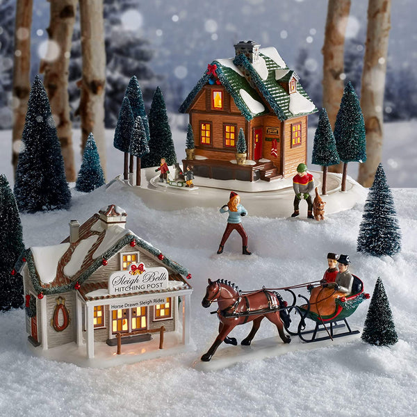 Department 56 Department 56 Original Snow Village Accessories Sleigh Bell Ride Village Figures, 3.8-inch Height - DimpzBazaar.com