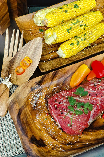 Pacific Merchants Trading Pacific Merchants Acaciaware 10-Inch Acacia Wood Square Serving Tray - DimpzBazaar.com