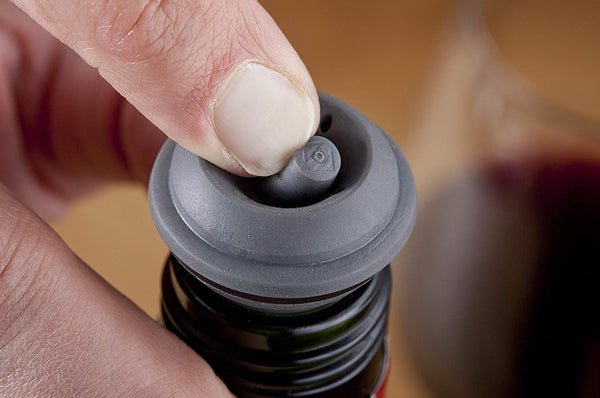 Vacu Vin Vacu Vin Wine Saver Vacuum Stoppers Set of 2 – Grey - DimpzBazaar.com