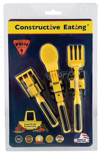 Constructive Eating Constructive Eating - Construction Combo with Utensil Set, Plate, and Placemat - DimpzBazaar.com