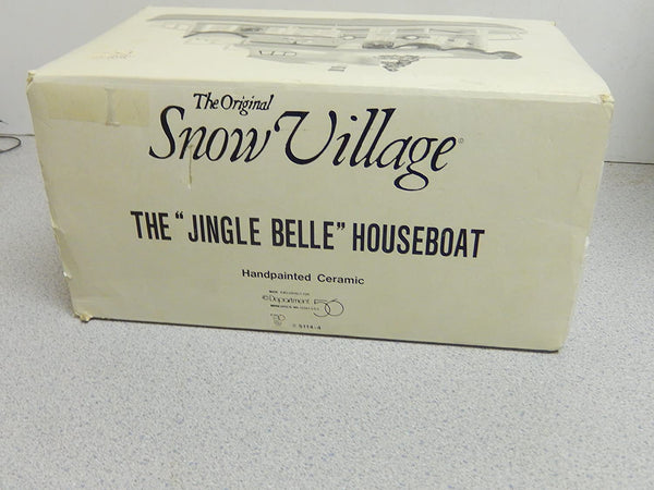 Department 56 Department 56 the Original Snow Village the "Jingle Belle" Houseboat #5114-4 - DimpzBazaar.com