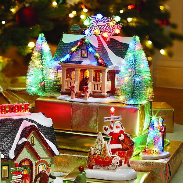 Department 56 Department 56 Original Snow Village Brite Lites Holiday House Lit Building, 6.69 Inch, Multicolor - DimpzBazaar.com