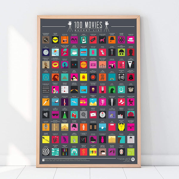Gift Republic Gift Republic 100 Movies Bucket List Poster - DimpzBazaar.com