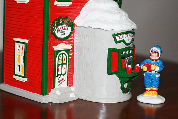 Department 56 Department 56 Snow Village "Saturday Morning Downtown" Start a tradition Kringle's Toy Shop, Nikki's Cocoa shop 8 piece set - DimpzBazaar.com