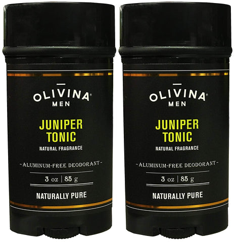 Olivina Men Olivina Men Juniper Tonic Deodorant Aluminum Free Deodorant For Men 3 Ounce (Pack of 2) - DimpzBazaar.com