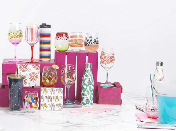 C.R. Gibson C.R. Gibson 16 Ounce, Acrylic, Wine Glass Singles - DimpzBazaar.com