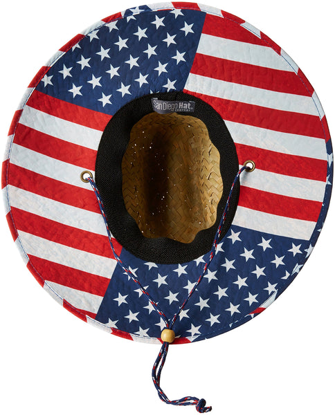 San Diego Hat Company San Diego Hat Co. Men's Straw Lifeguard Hat with Adjustabel Chin Cord - DimpzBazaar.com