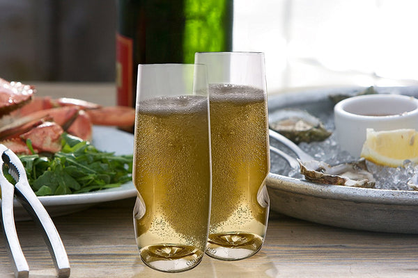 Govino The govino Dishwasher Safe Champagne Flutes Flexible Shatterproof Recyclable, 8-ounce, Set of 4 - DimpzBazaar.com