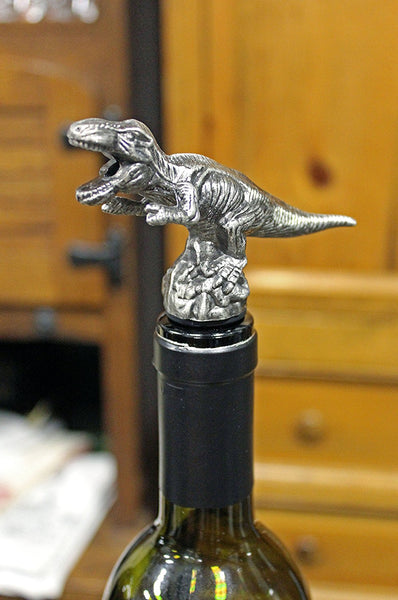 Spectrum Dinosaur Wine Aerator Pourer Premium T-Rex Aerating Pourer FDA Approved Stainless Steel Food Grade Silicone Stopper - DimpzBazaar.com