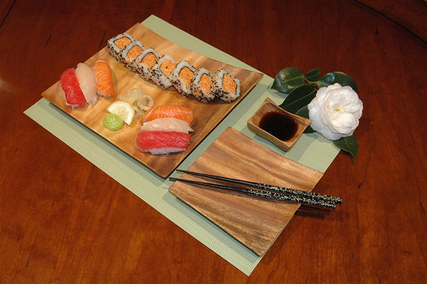 Pacific Merchants Trading Pacific Merchants Acaciaware 10-Inch Acacia Wood Square Serving Tray - DimpzBazaar.com