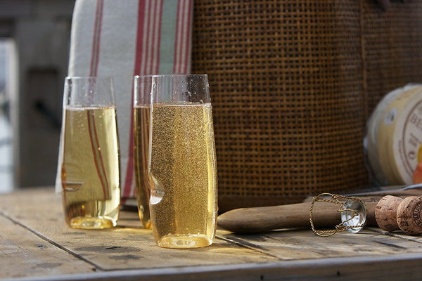 Govino The govino Dishwasher Safe Champagne Flutes Flexible Shatterproof Recyclable, 8-ounce, Set of 4 - DimpzBazaar.com