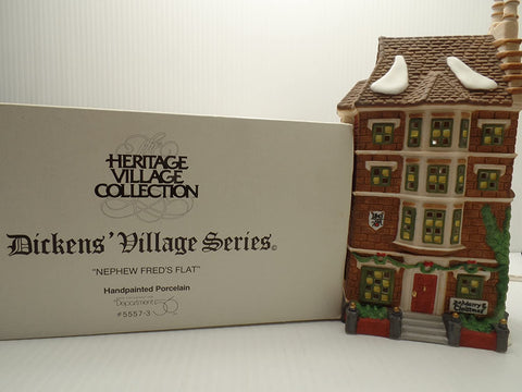 Finesse Uncovered, LLC Department 56 Heritage Village Collection - Dickens' Village Series - Nephew Fred's Flat - 5557-3 - DimpzBazaar.com
