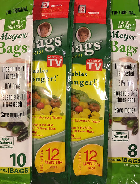 Debbie Meyer Debbie Meyer GreenBags - 42 Bags Combo (12x2 Medium +10 Large +8 XL) - 3 Sets of Freshness-Preserving Food/Flower Storage Bags - DimpzBazaar.com