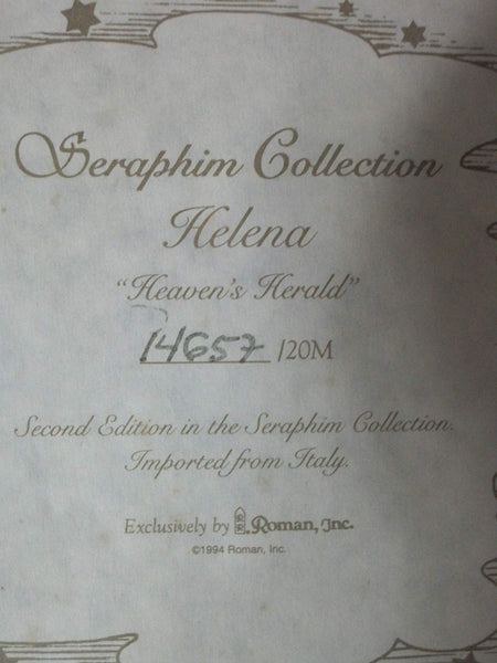 Exclusely by Roman's, Inc Seraphim Collection- Helena "Heaven's Herald" Ornament Limited Second Edition Roman's 1994 #17269 - DimpzBazaar.com