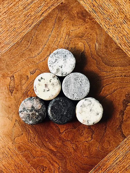 Sea Stones Sea Stones- 9-Piece Set - Full Sized Upcycled Granite Whiskey Chilling Stones- On the Rocks Set Includes 2 Monogrammable Tumblers with Wooden Presentation Tray - Made in the USA with Granite from NH - DimpzBazaar.com