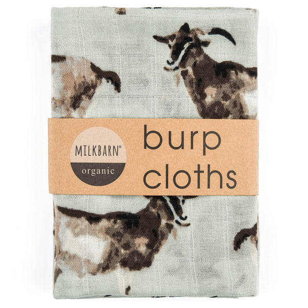MilkBarn Milkbarn Organic Cotton Burp Cloths (2 pack) - DimpzBazaar.com