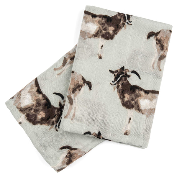 MilkBarn Milkbarn Organic Cotton Burp Cloths (2 pack) - DimpzBazaar.com