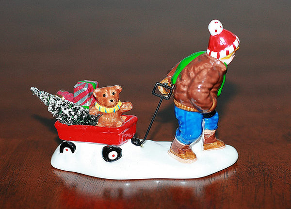 Department 56 Department 56 Snow Village "Saturday Morning Downtown" Start a tradition Kringle's Toy Shop, Nikki's Cocoa shop 8 piece set - DimpzBazaar.com