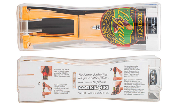 Cork Pops Cork Pops Matte Legacy Wine Bottle Opener With 4-Blade Foil Cutter - DimpzBazaar.com